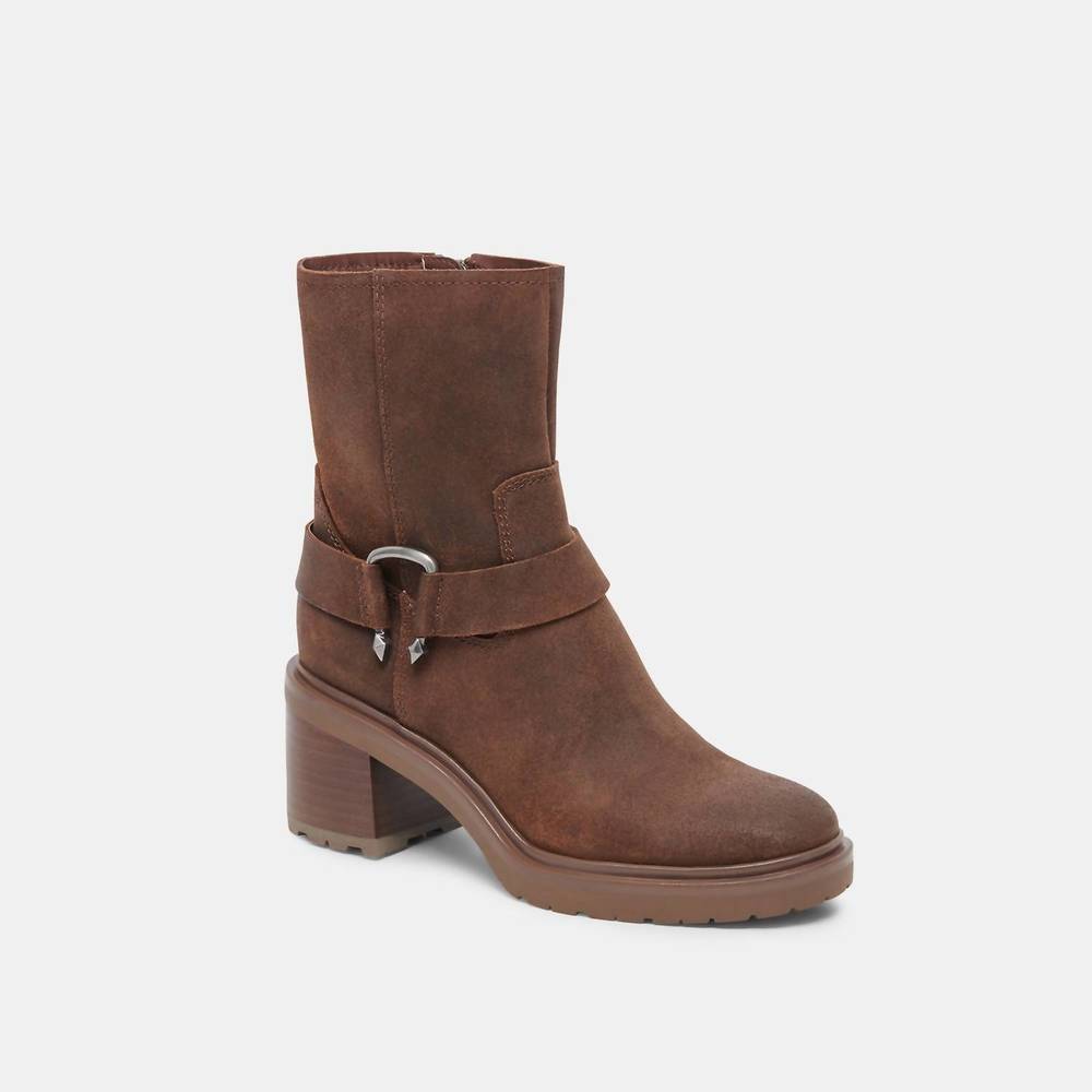 NEW DOLCE VITA women's camros boots in cocoa suede - Picture 2 of 8